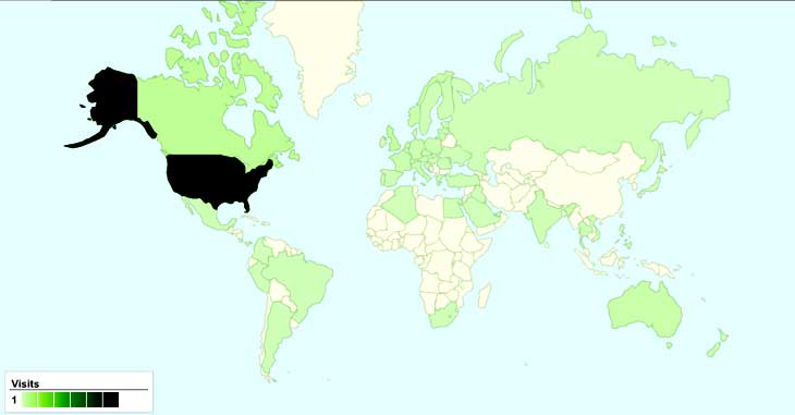 Site Visits by Country